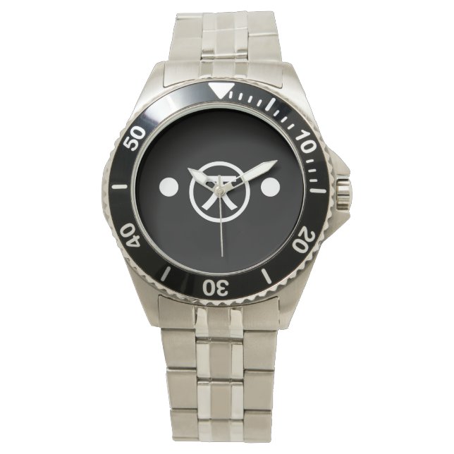 Cute Kuma Bear Kaomoji Japanese Emoticon Text Art Watch (Front)