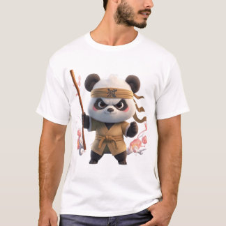 Cute Kung Fu Panda Warrior Graphic T-Shirt