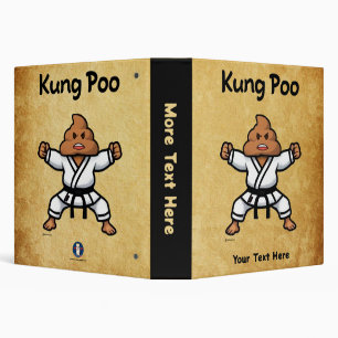 Cute Kung Poo Karate 3 Ring Binder