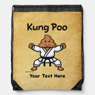 Cute Kung Poo Karate Drawstring Bag