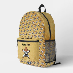 Cute Kung Poo Karate Printed Backpack