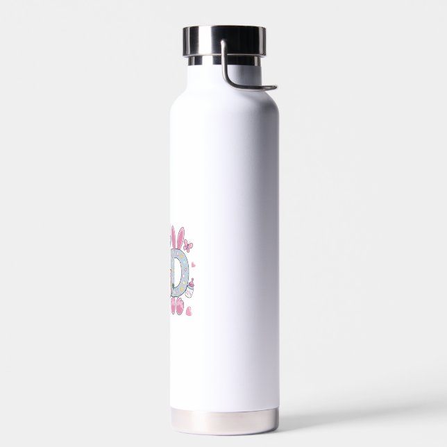 Cute L&D Labor and Delivery Nurse Easter Bunny Egg Water Bottle (Left)