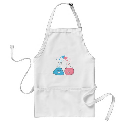 Cute lab flasks in love Got chemistry Adult Apron