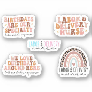 Cute Labor and Delivery Nurse Pack Sticker