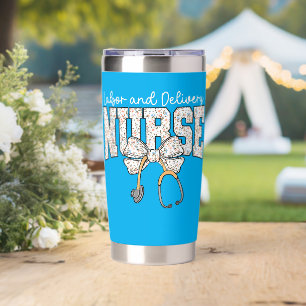 Cute Labor and Delivery Nurse Stethoscope Coquette Insulated Tumbler