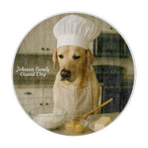 Cute Laborador Personalized Glass Cutting Board