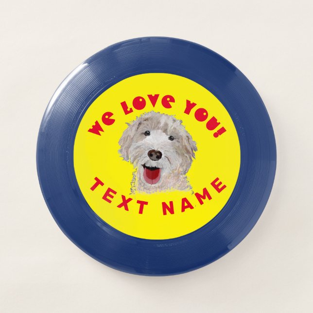 Cute Labradoodle Dog Beach Fun Wham-O Frisbee (Front)
