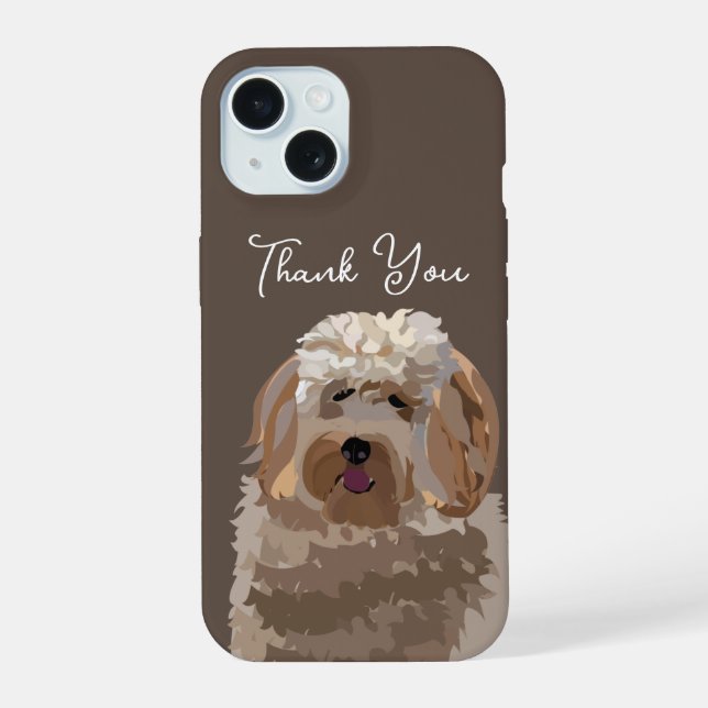 Cute Labradoodle Dog Personalized Iphone Case (Back)