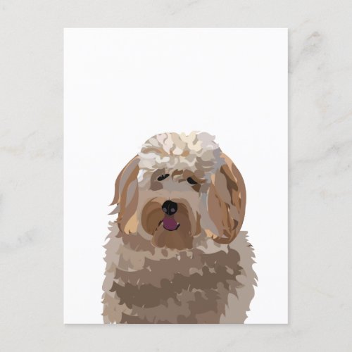 Cute Labradoodle Dog Postcard