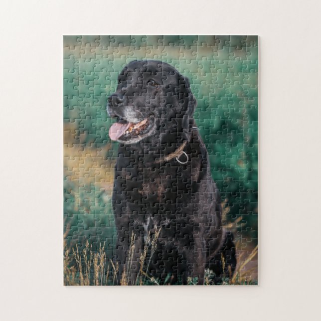 Cute Labrador Black Dog Puppy Pet Jigsaw Puzzle (Vertical)