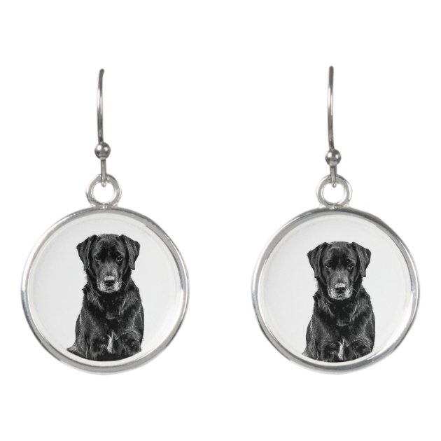 Black labrador outlet earrings