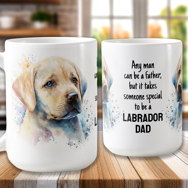 Cute LABRADOR DAD Dog Lover Yellow Lab Puppy Coffee Mug (Creator Uploaded)