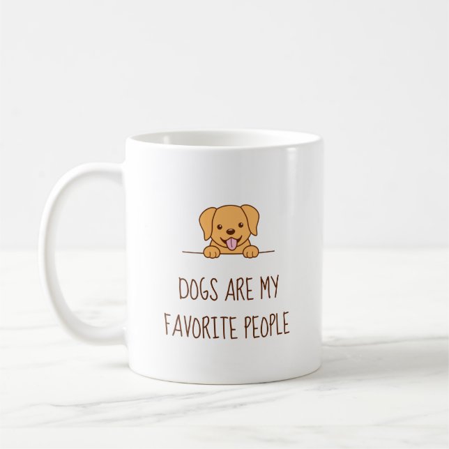 Cute Labrador Dog Peeking above Quote Coffee Mug (Left)