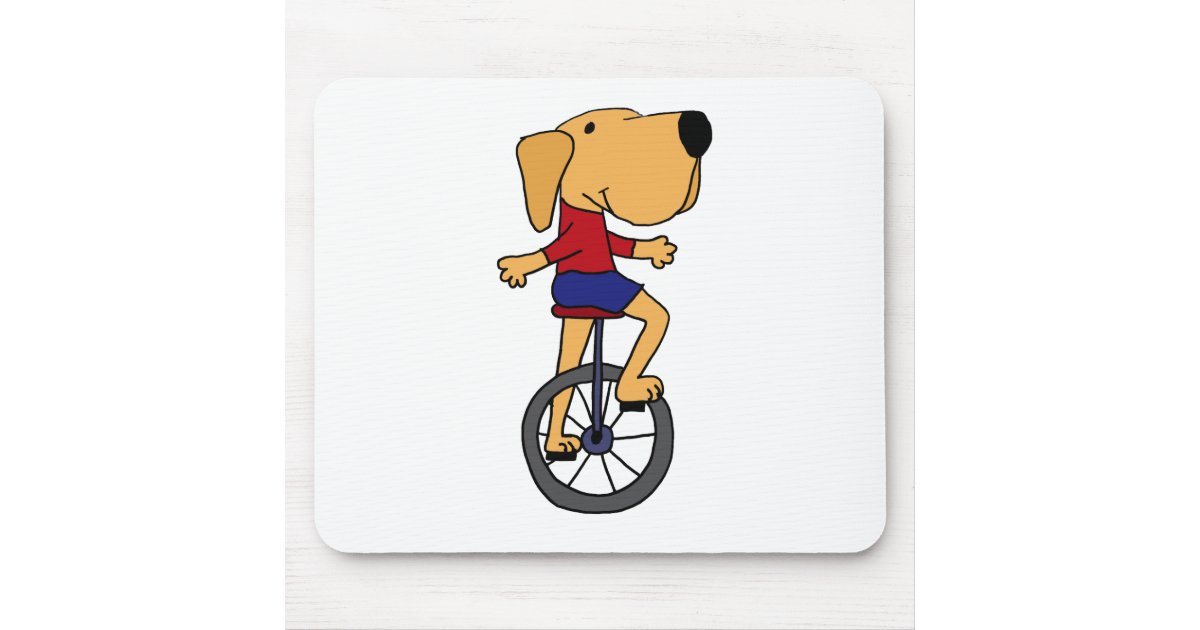 Cute Labrador Dog Riding Unicycle Cartoon Mouse Pad | Zazzle Cute Labrador Dog Riding Unicycle Cartoon Mouse Pad | Zazzle