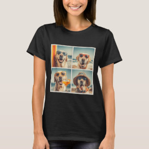 Cute Labrador Dogs with Sunglasses Vacation Beach T-Shirt