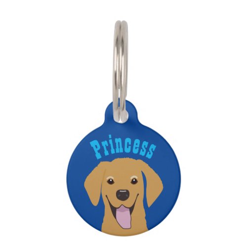 Cute Labrador Golden Retriever Pets Dog Custom Pet Pet ID Tag