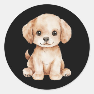 Cute Labrador Puppies Dad Mom Retriever Dog Lover  Classic Round Sticker