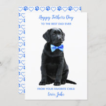 Yellow Labrador 'Love You Dad' Single Leather Photo Coaster Animal Br DAD-177SC 