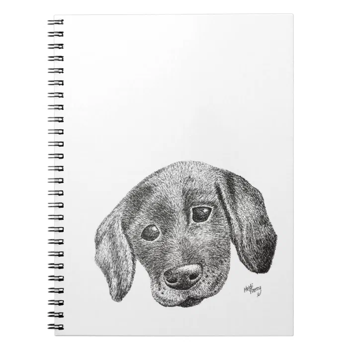 Personalized Pug Dog Puppy Spiral Bound Notebook Sketchbook