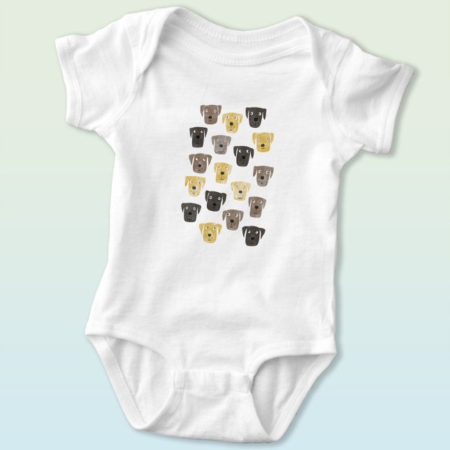 Cute Labrador Retriever Dog Baby Bodysuit (Labrador retriever dog baby bodysuit)