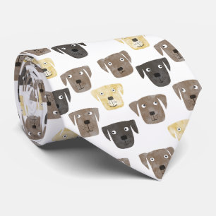 Cute Labrador Retriever Dog Cute Pattern Neck Tie