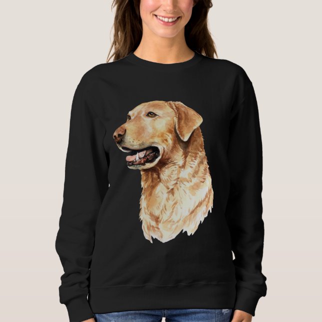 Cute Labrador Retriever Dog Portrait Lab  Owner Mo Sweatshirt (Front)