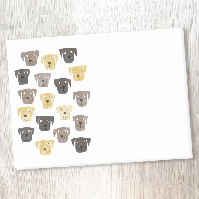 Cute Labrador Retriever Dog Watercolor Post-it Notes (Labrador Retriever Dog fun Post It notes)