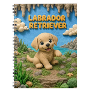 Cute Labrador Retriever Puppy, Baby Dog Notebook