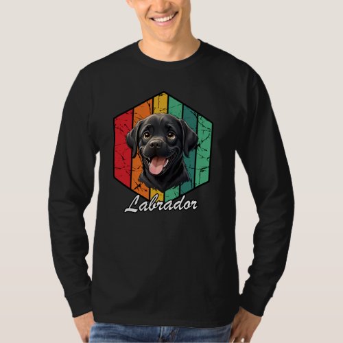 Cute Labrador Retriever Retro Vintage Design T_Shirt