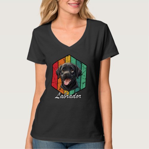 Cute Labrador Retriever Retro Vintage Design T_Shirt