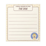 Cute Labrador Royally Awesome Dog Notepad