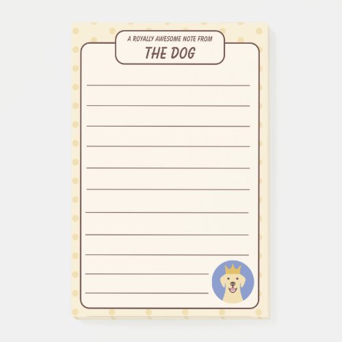 Cute Labrador Royally Awesome Dog Post_it Notes