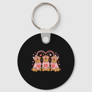 Cute Labrador Valentines Heart Dog Lover Men Women Keychain
