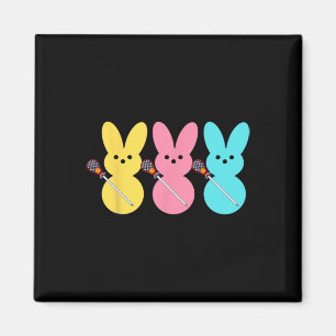 Cute Lacrosse Player Bunny Kids Boys Easter Lacros Magnet