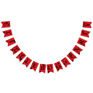 Cute Lady Bug-Birthday-Baby Shower-Theme party Bunting Flags