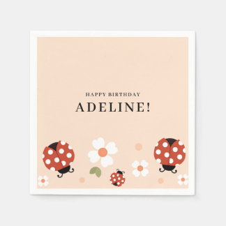 Cute Lady Bug Birthday Party  Napkins