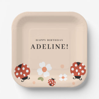 Cute Lady Bug Birthday Party  Paper Plates