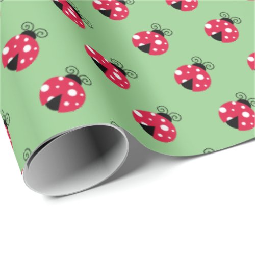 Cute Lady Bug Gift Wrapping Paper