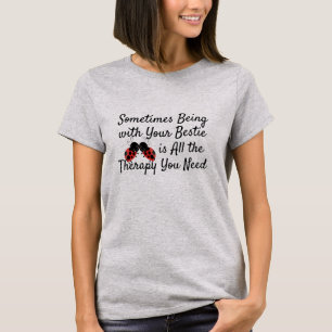 cute lady bug hugs therapy summer beach bestie T-Shirt