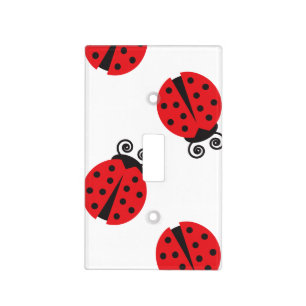 Cute Lady Bug Pattern Light Switch Cover