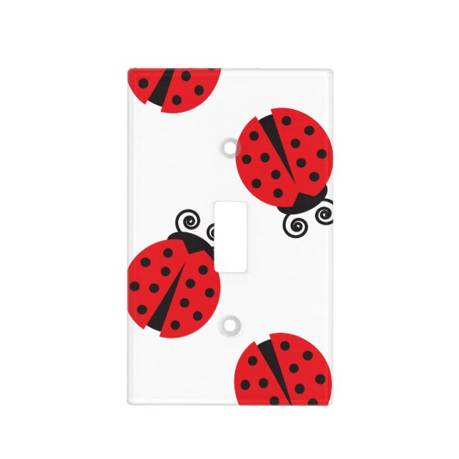 Cute Lady Bug Pattern Light Switch Cover (Front)