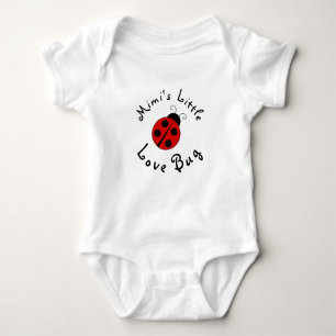 Cute Lady Bug Personalized Mimi's Little Love Bug Baby Bodysuit