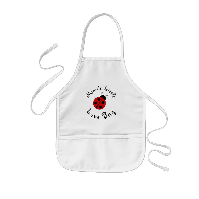 Cute Lady Bug Personalized Mimi's Little Love Bug Kids' Apron (Front)