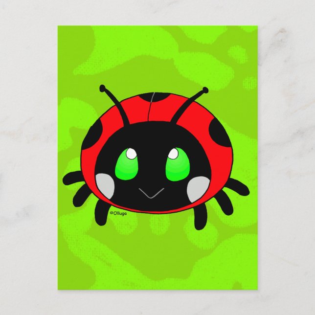 Cute lady bug postcard (Front)