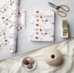 Cute Lady Bugs Gift Wrapping Paper