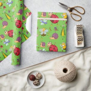 Cute Lady Bugs Wrapping Paper