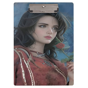 Cute Lady Clipboard