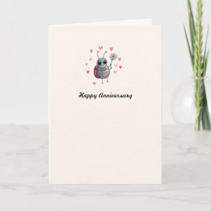 Cute Ladybird Ladybug Anniversary card