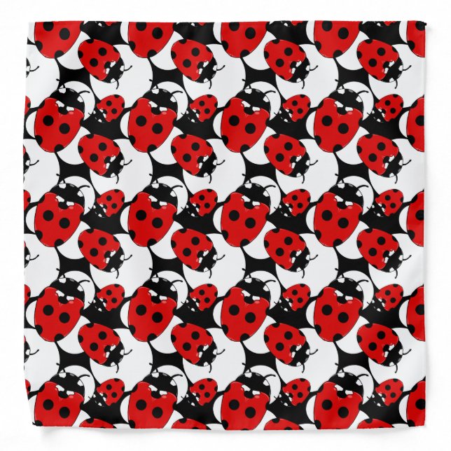 Cute Ladybird Pattern Bandana (Front)