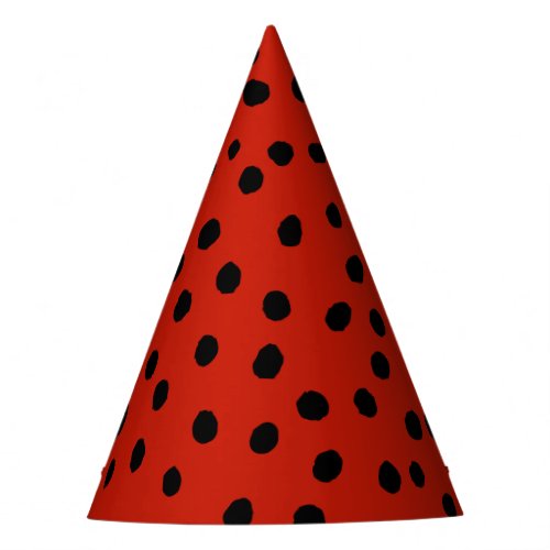 Cute Ladybird Watercolor Girls Summer Birthday Party Hat